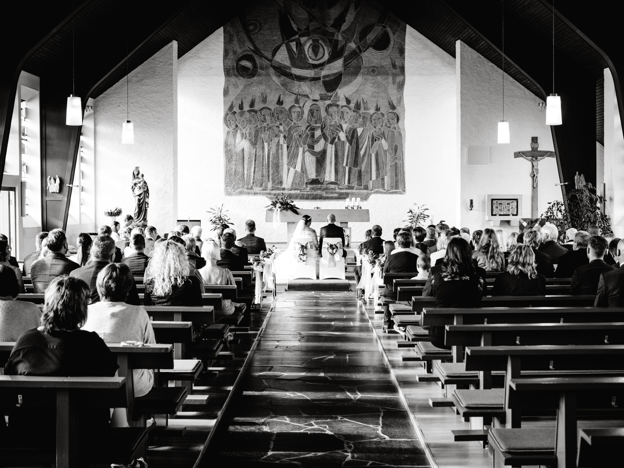 Wedding ceremony in a church